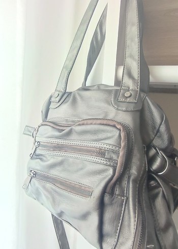 Siyah Deri Gotik Kadın Çanta - Görsel 3