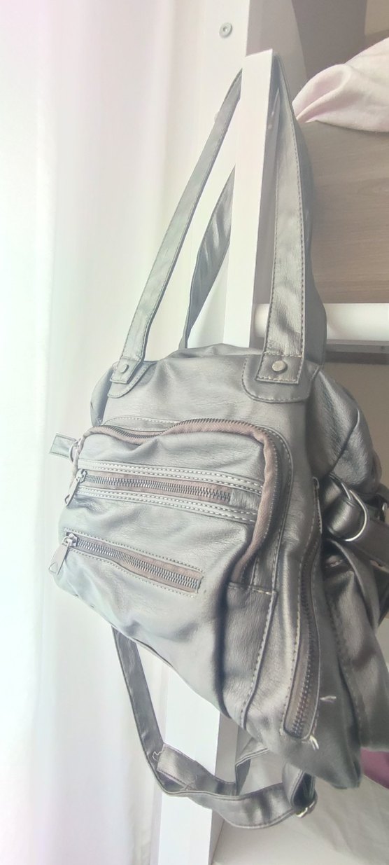 Siyah Deri Gotik Kadın Çanta - Görsel 3