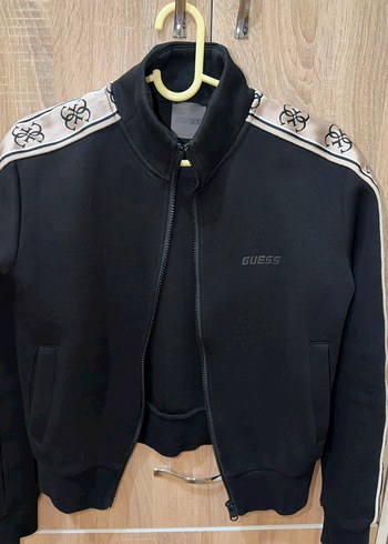 Guess Siyah Fermuarli Spor Ceket