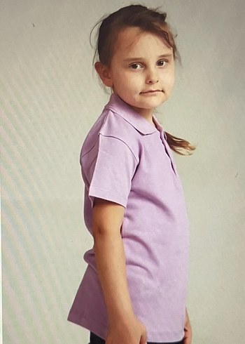 Lila Kısa Kollu Polo Tişört