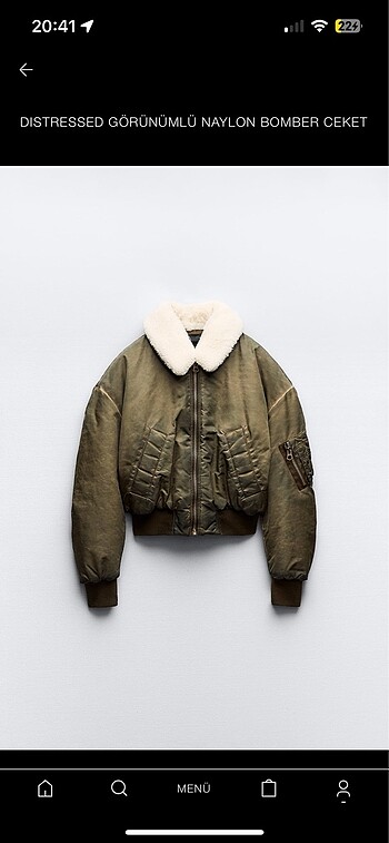 zara bomber mont