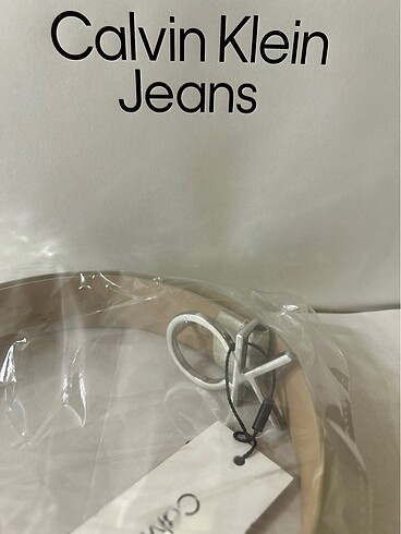  Beden Calvin Klein Metal Monogram Deri Kemer