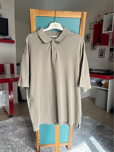 Zara Oversize Polo Yaka Tişört