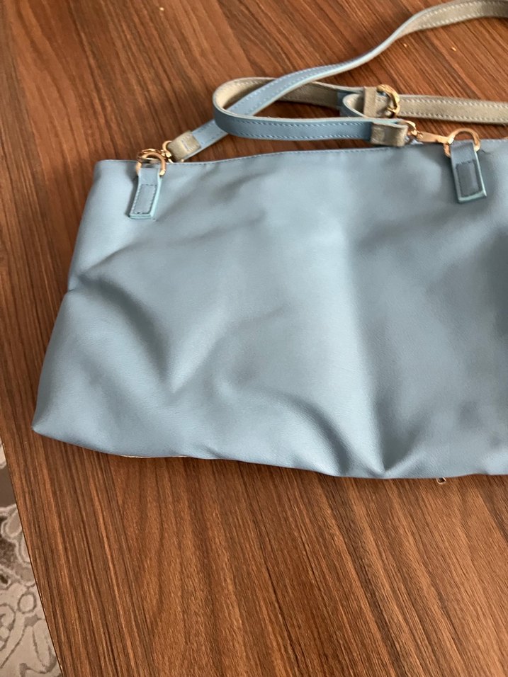 Gri Süet Kadın Çanta Fermuarlı - Görsel 2