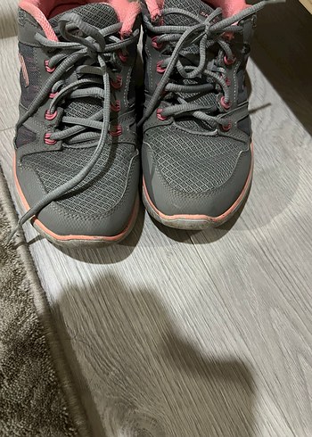 Kadın Gri Spor Ayakkabı Bağcıklı - Görsel 5