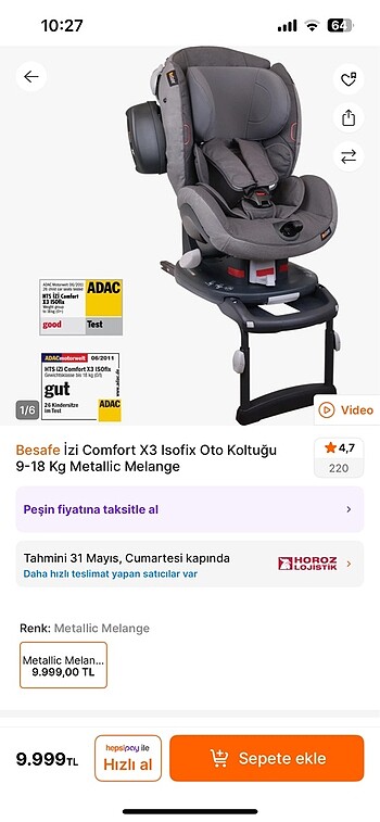 Besafe oto koltuğu