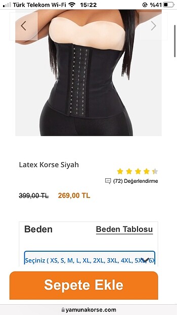 Yamuna latex korse