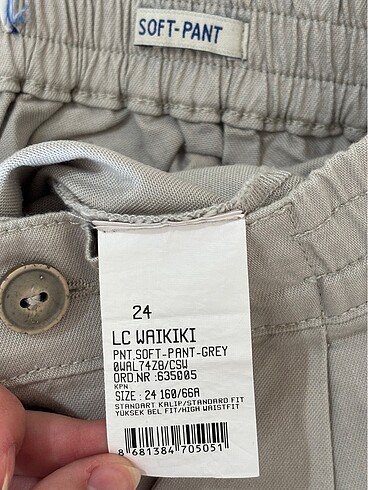 LC Waikiki Krem Yüksek Bel Kumaş Pantolon