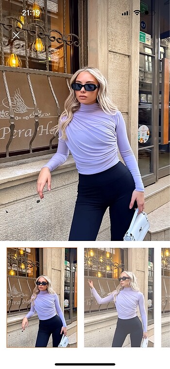 Sandy Kumaş Çapraz Büzgü Detaylı Luxury Bluz
