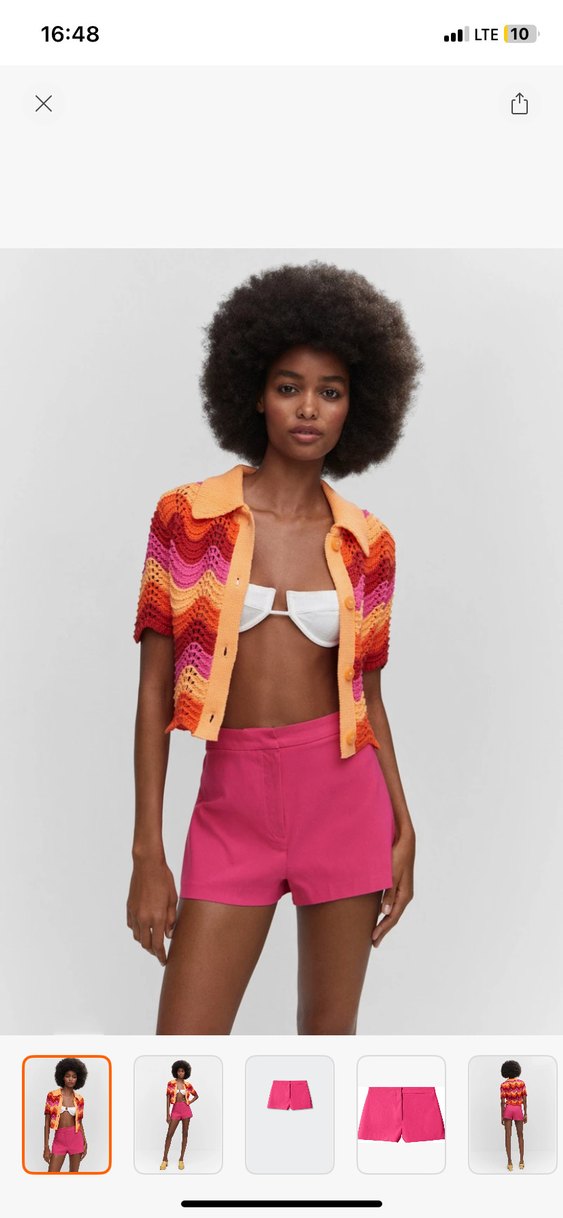 Mango pembe şort - Görsel 2