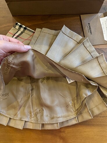 6-9 Ay Beden camel Renk Orjinal Burberry Bebek Etek