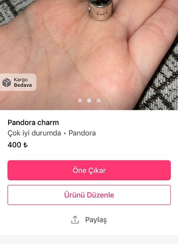 Pandora Pandora Zincir Detaylı Yılan Desenli Bileklik