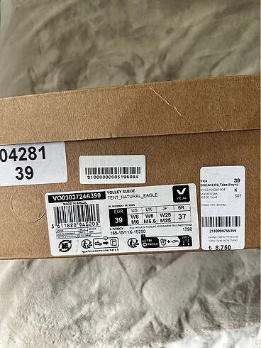 39 Beden camel Renk Veja spor ayakkabı