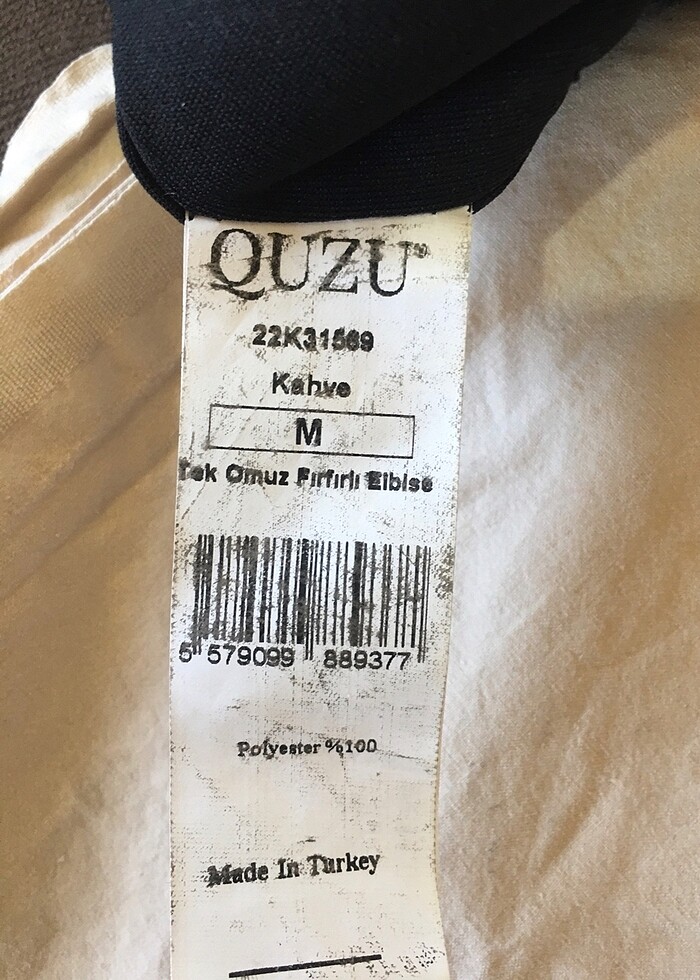 ORİJİNAL QUZU M BEDEN TEK OMUZ ELBİSE - Görsel 5
