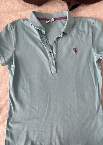Kızlar İçin Kırmızı Düğmeli Polo Tişört - Görsel 7