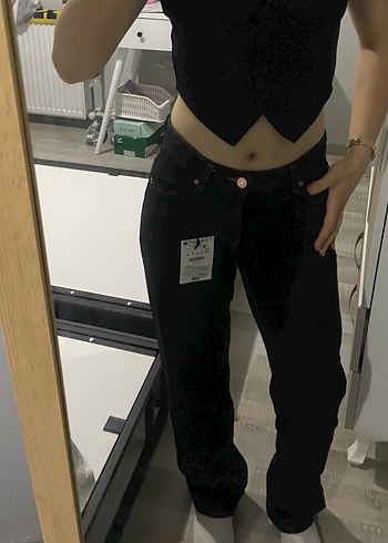 Bershka Kadın straight fit jean