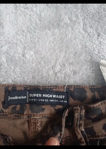 Stradivarius Kahverengi Leopar Desenli Kadın Pantolon