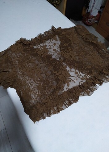Tül dantel bolero 