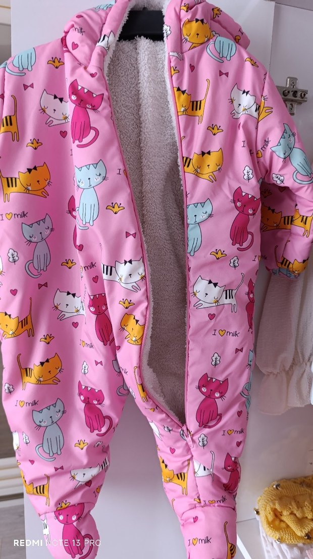 Renkli Baskılı Bebek Kız Tulumu - Görsel 2