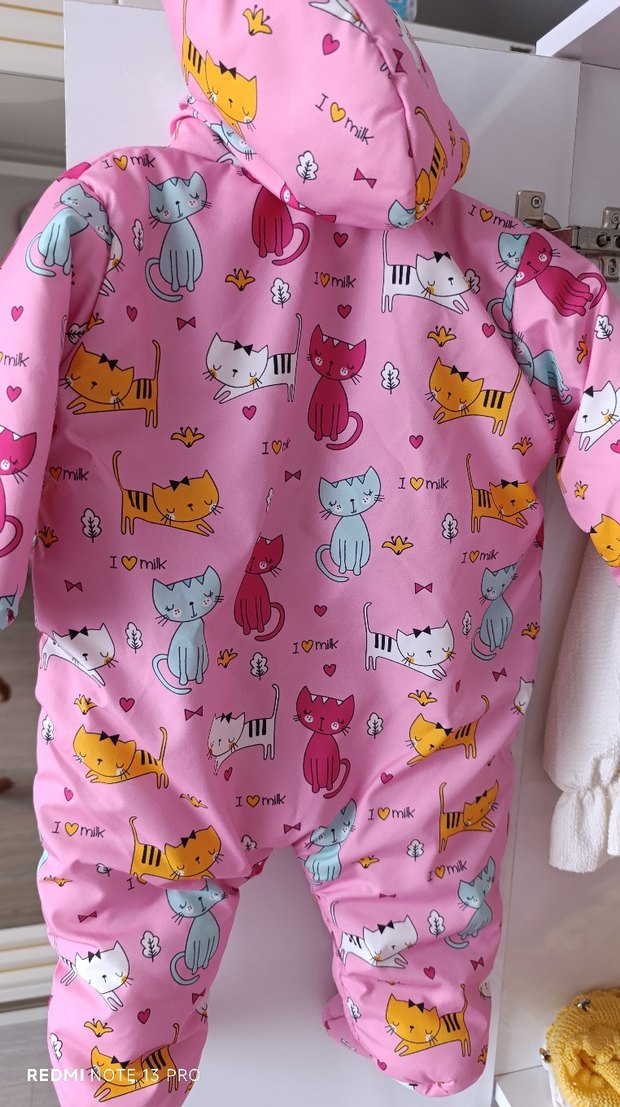 Renkli Baskılı Bebek Kız Tulumu - Görsel 3