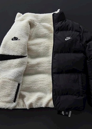 Nike Siyah Erkek Çift Taraflı Şişme Mont - Görsel 5