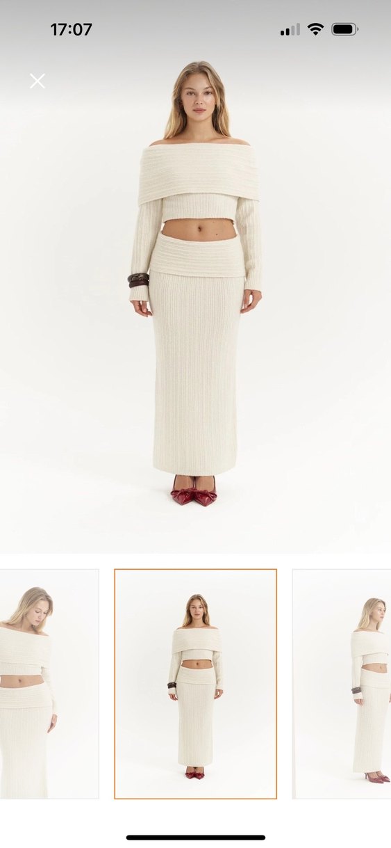 Beyaz Uzun Kollu Triko alt üst takım - Görsel 2