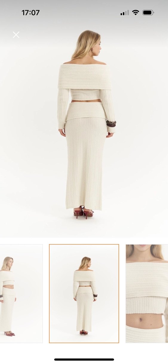 Beyaz Uzun Kollu Triko alt üst takım - Görsel 3