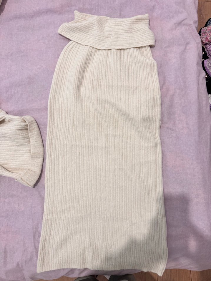 Beyaz Uzun Kollu Triko alt üst takım - Görsel 5