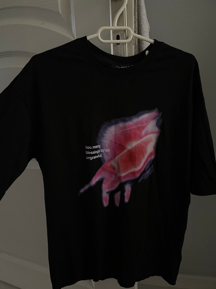 Baskılı Siyah Hamile Tshirt markası trendiz - Görsel 2