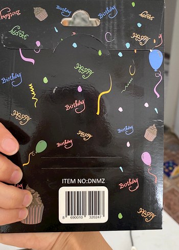 Gri Pasta Üstü 5 harfli Cake Topper - Görsel 2