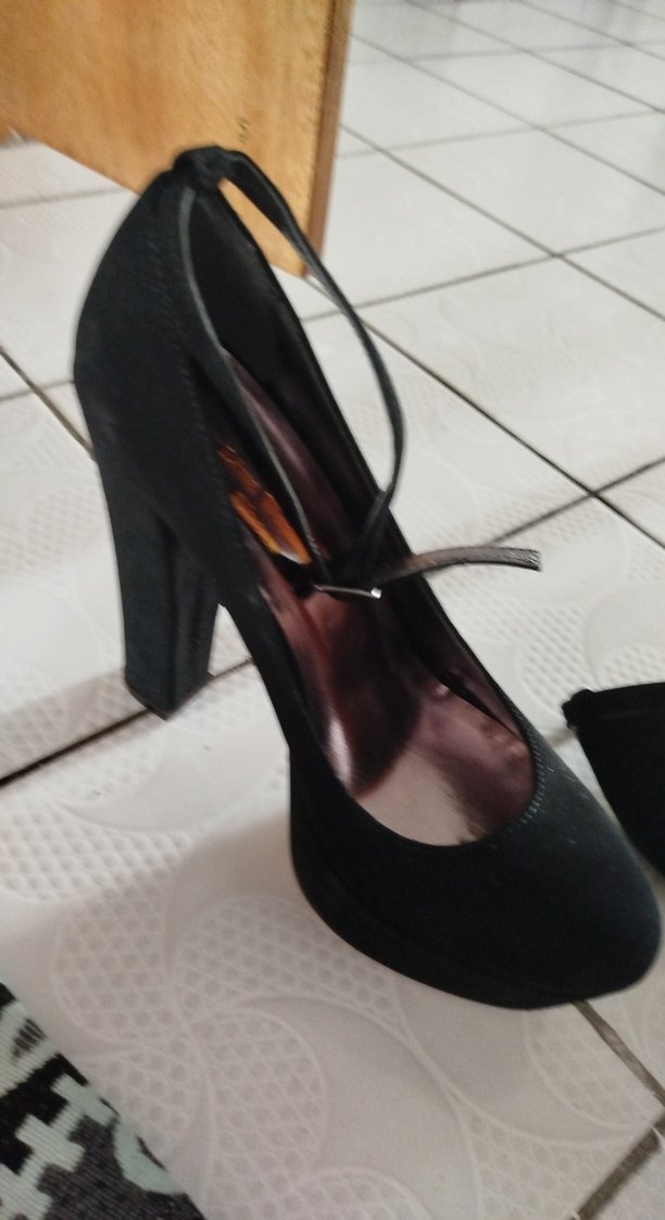 siyah kadife Kadın Platform Topuklu - Görsel 3