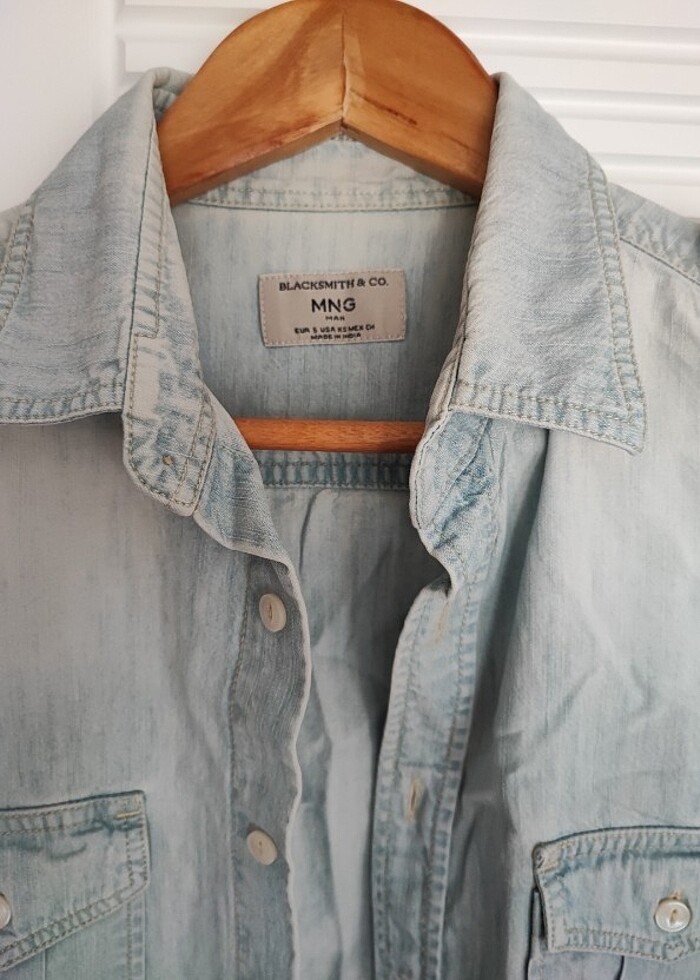 Mango Erkek Denim Gömlek - Görsel 2