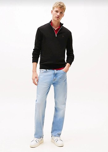 Orijinal Tommy Jeans Yarım Fermuarlı Kazak - Görsel 8