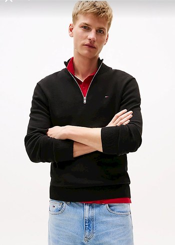 Orijinal Tommy Jeans Yarım Fermuarlı Kazak - Görsel 6