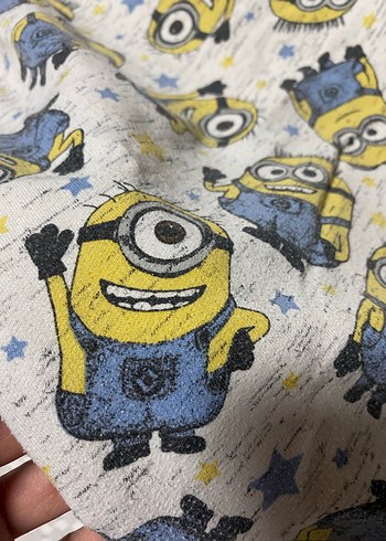 Gri Minyon Baskılı Kız Çocuk Sweatshirt - Görsel 3