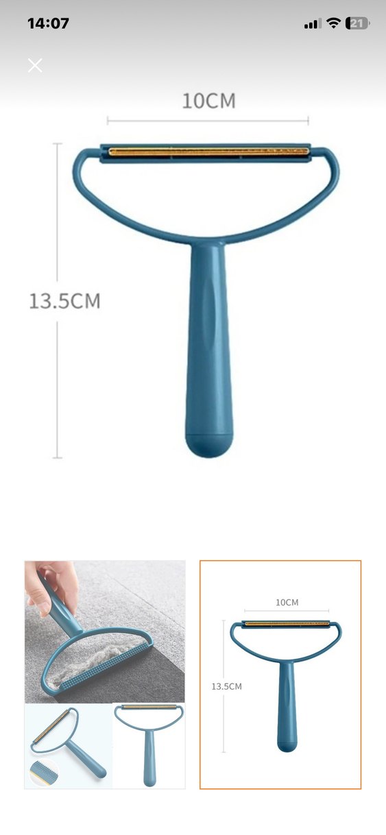 Mavi Tüy Temizleyici Tüy toplayıcı  10CM - Görsel 2