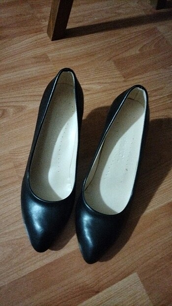 Olba siyah cilt stiletto ayakkabı 
