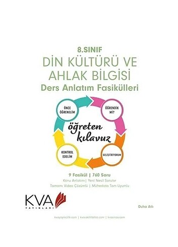  8.Sinif KVA Yayınları Matematik ve Din Kültürü Ders AnlatımKitap