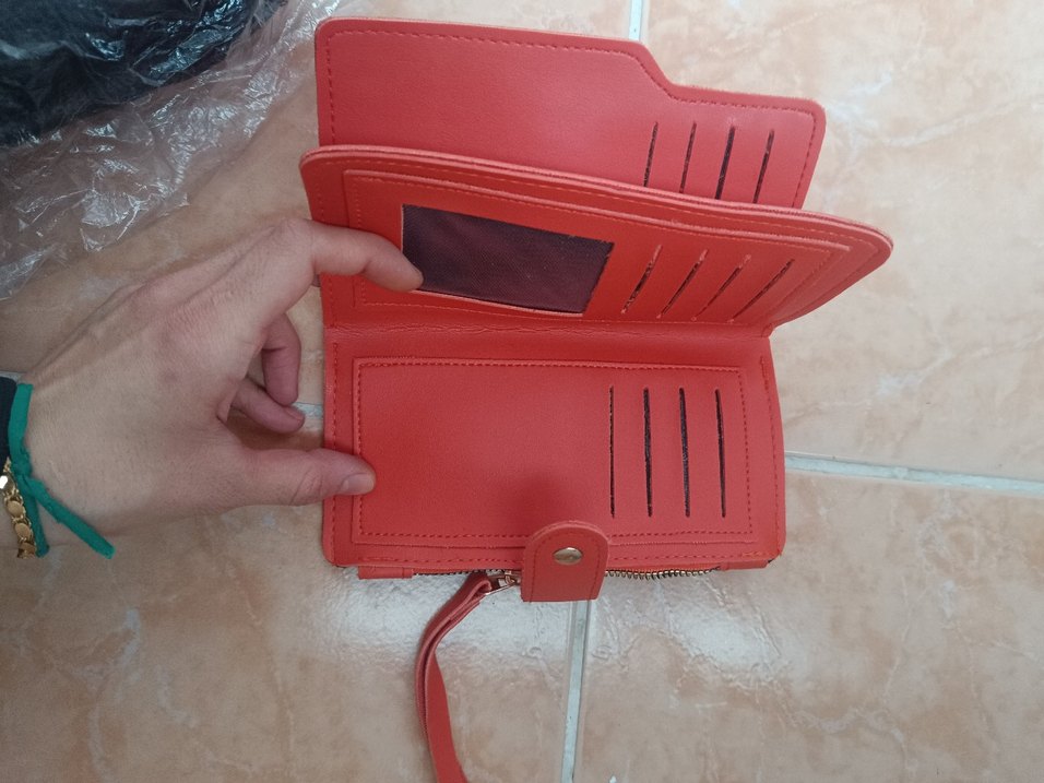 turuncu kadın cüzdan - Görsel 4