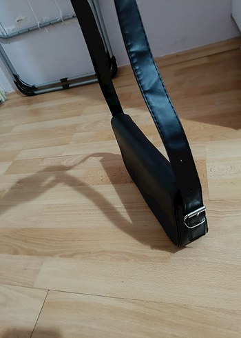 siyah Süet Kadın Çanta Tokalı - Görsel 2