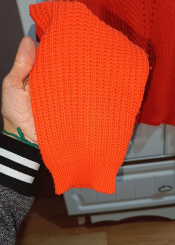 turuncu Kadın Triko Kazak - Görsel 2