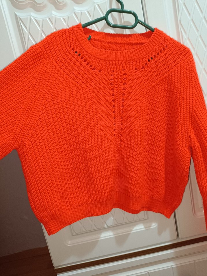 turuncu Kadın Triko Kazak - Görsel 3