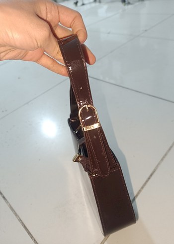 Kahverengi Deri Kadın Omuz Çantası - Görsel 2