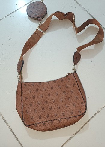 Kahverengi desenli Kadın Omuz Çantası - Görsel 2