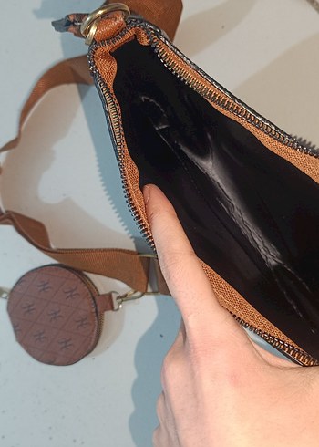 Kahverengi desenli Kadın Omuz Çantası - Görsel 3