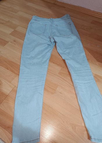 Kadın Pastel Mavi Midi Denim Pantolon - Görsel 3
