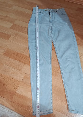 Kadın Pastel Mavi Midi Denim Pantolon - Görsel 6