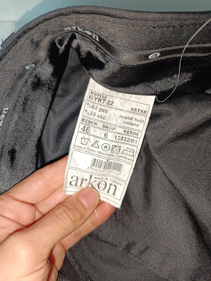 erkek Siyah Uzun Kumaş Pantolon - Görsel 4