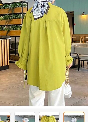 xl Beden sarı Renk Fırfırlı tunik
