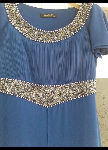 Uzun taşlı abiye - Görsel 4